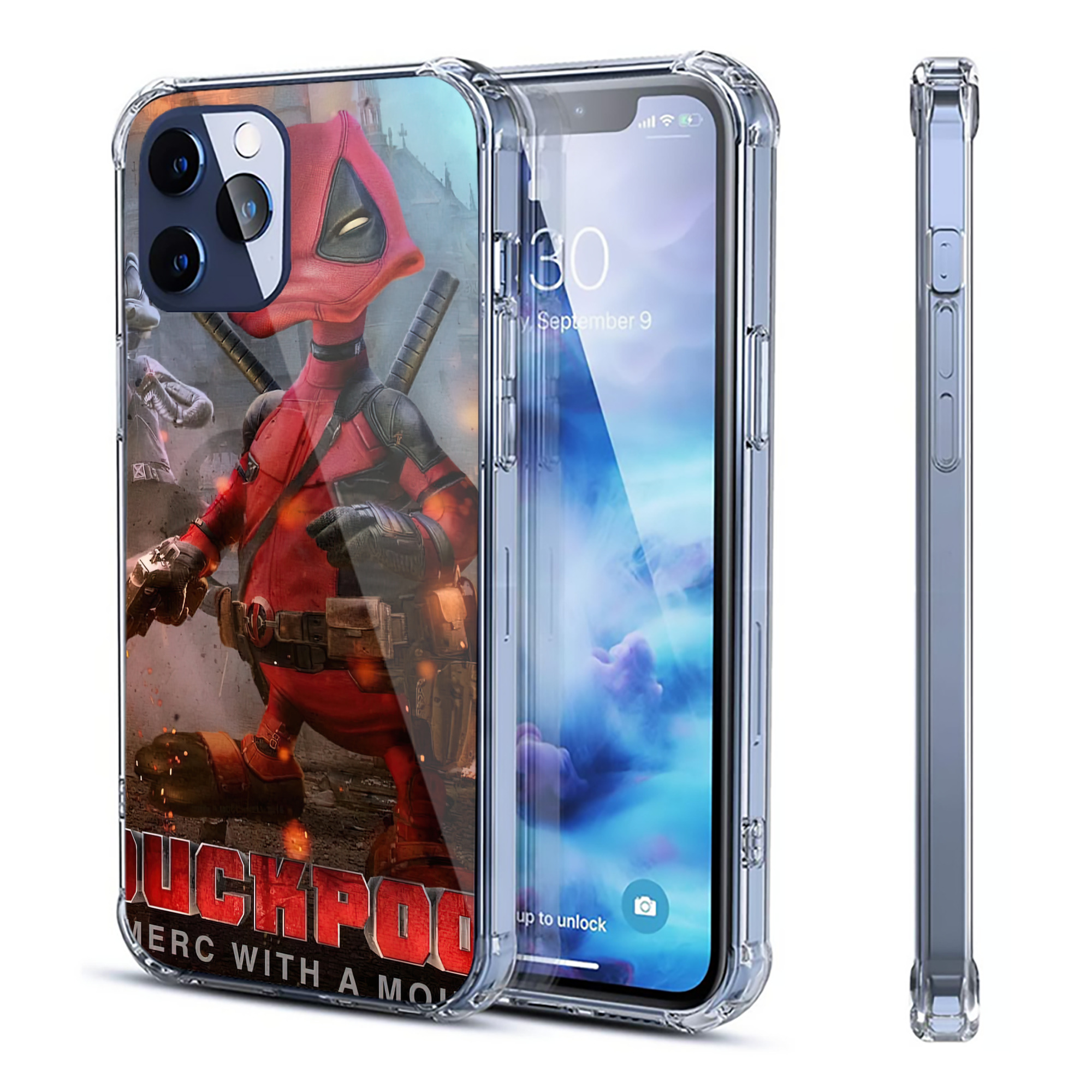 （画像用） Deadpool デッドプール 【iPhone 12シリーズ対応】透明スマホケース（クリアソフトケース）